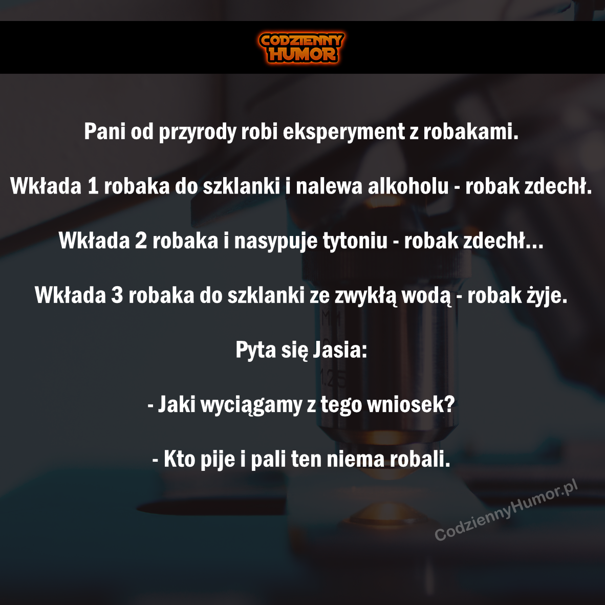 Eksperyment z robakami