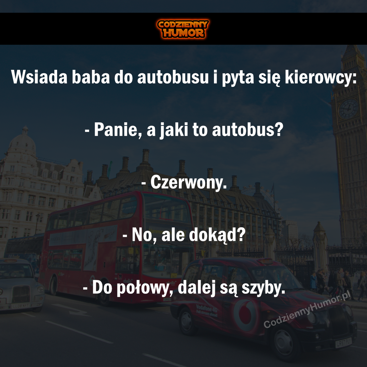 Wsiada baba do autobusu