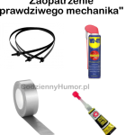 Zaopatrzenie mechanika - trytytki, wd-40, taśma