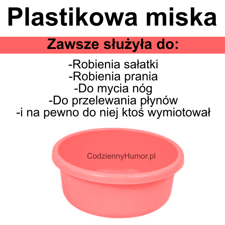 Mem o plastikowej misce