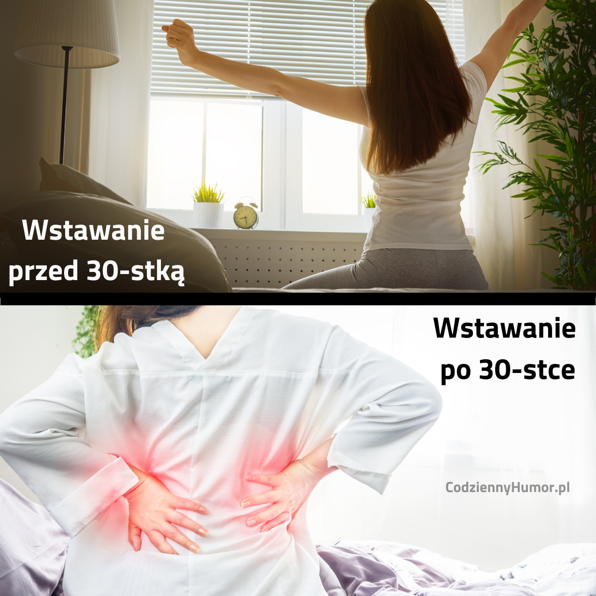 Wstawanie przed trzydziestką i wstawanie po trzydziestce