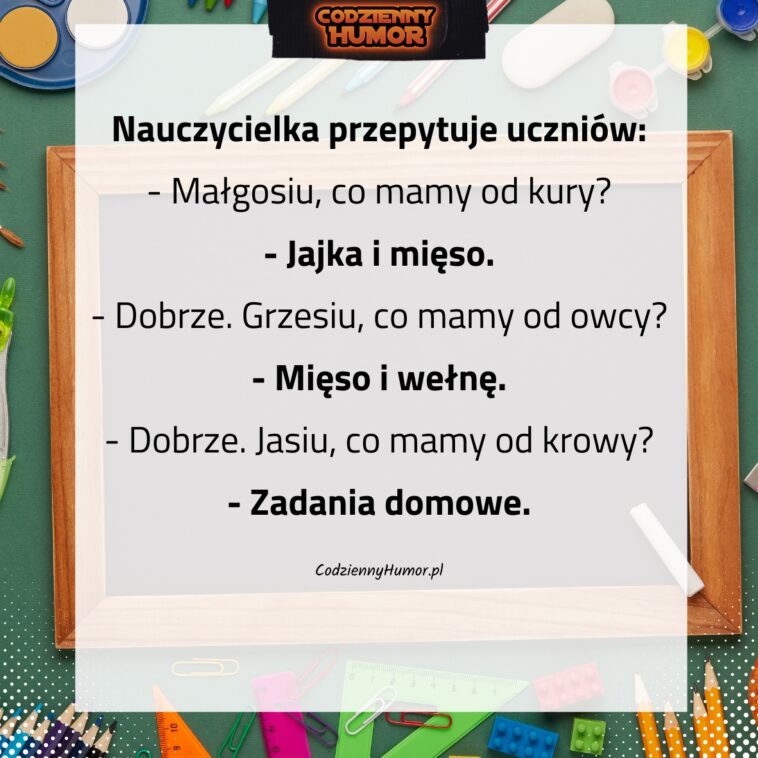 Nauczycielka przepytuje uczniów