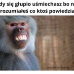 Gry nie rozumiesz co ktoś mówił więc się uśmiechasz