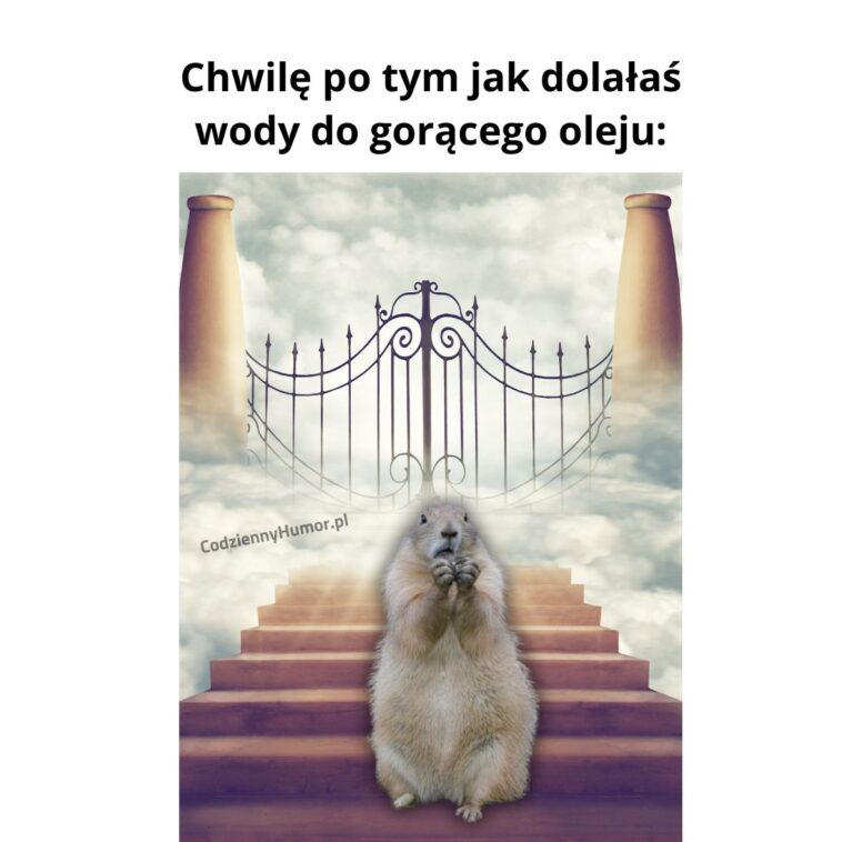 Dolewanie wody do gorącego oleju