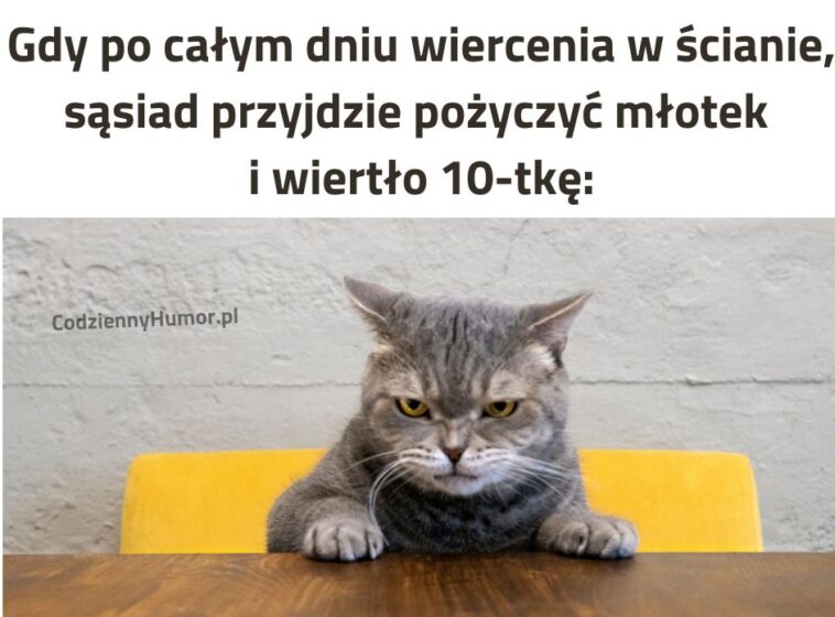 Sąsiad wierci w ścianie