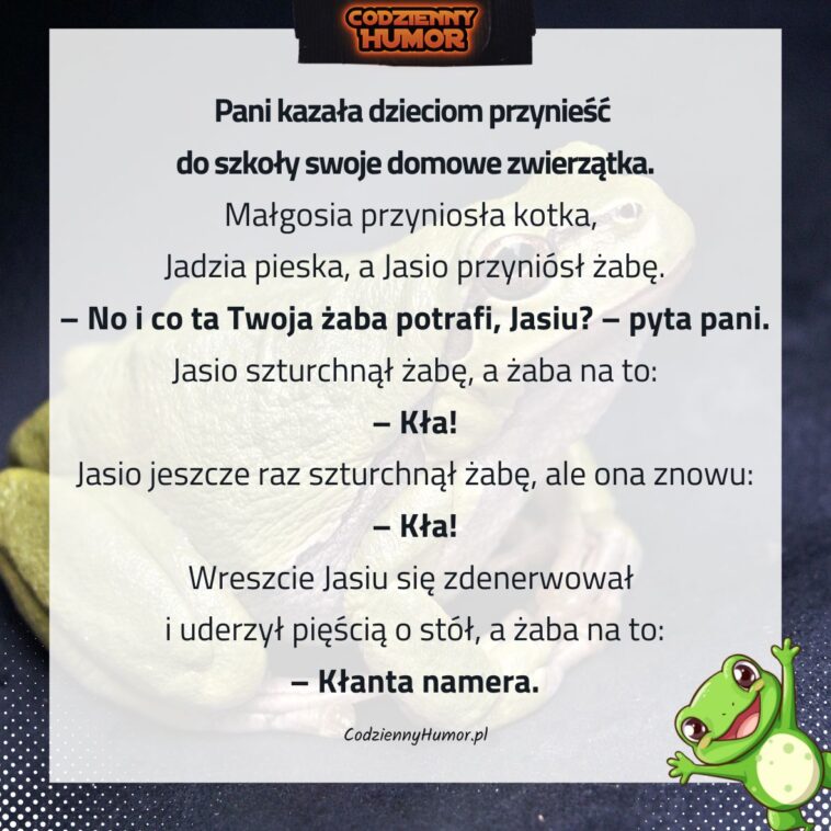 Żaba w szkole