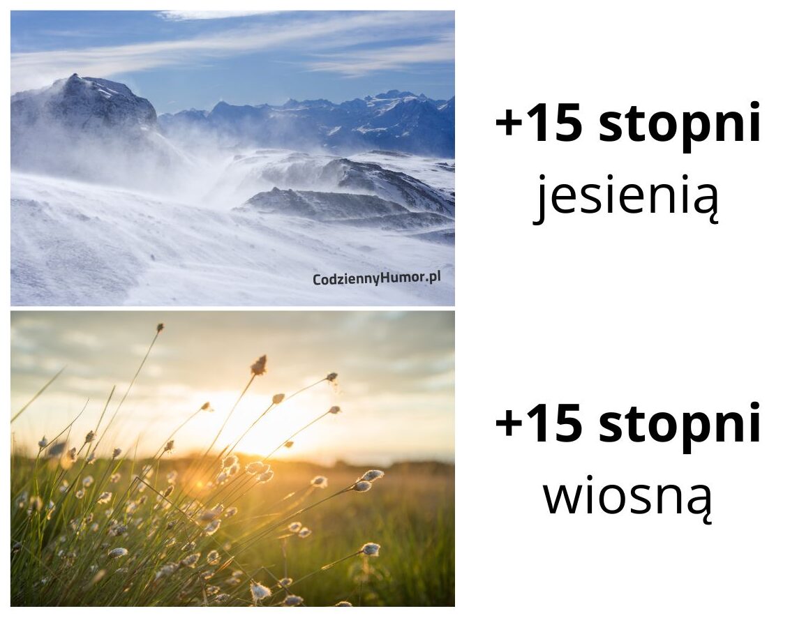 15 stopni jesienią a wiosną