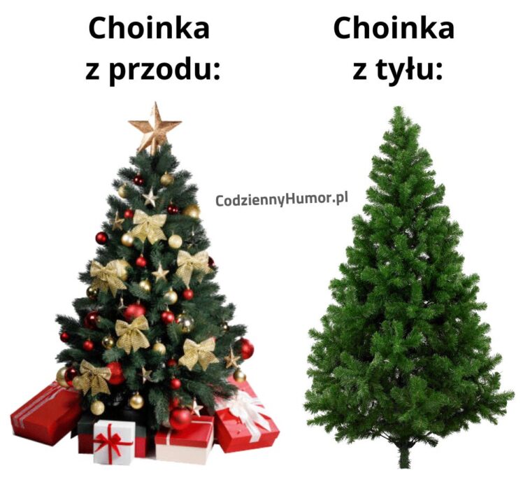 Choinka z przodu vs choinka z tyłu