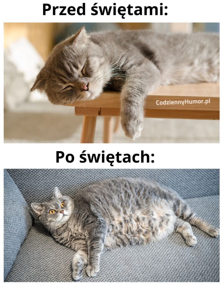 Przed świętami vs po świętach