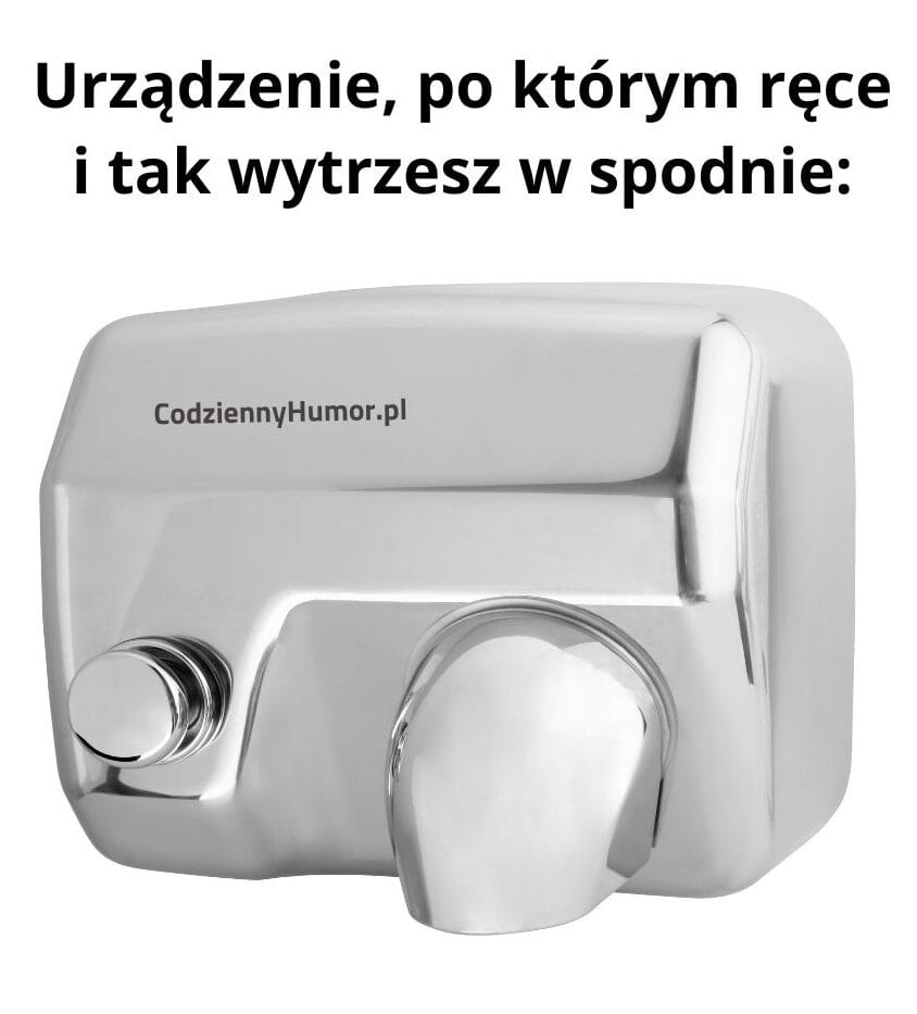 Suszarka do rąk | wycieranie rąk w spodnie