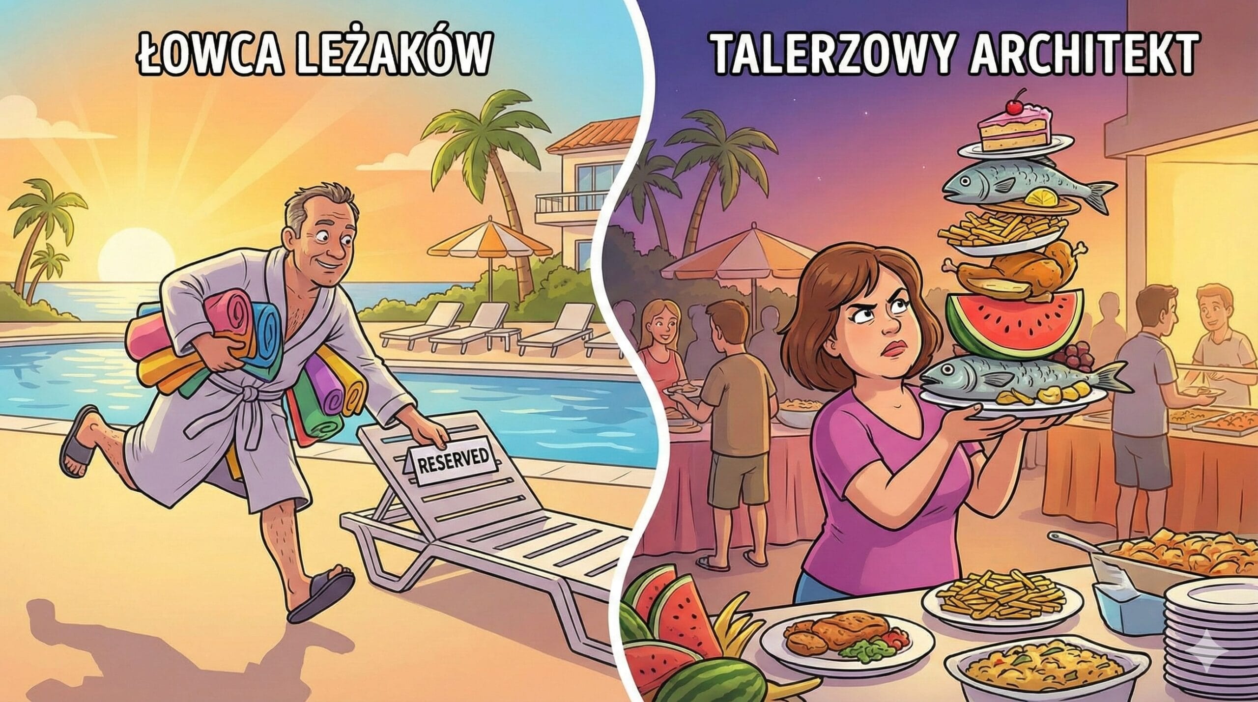 Typy ludzi na wakacjach All Inclusive